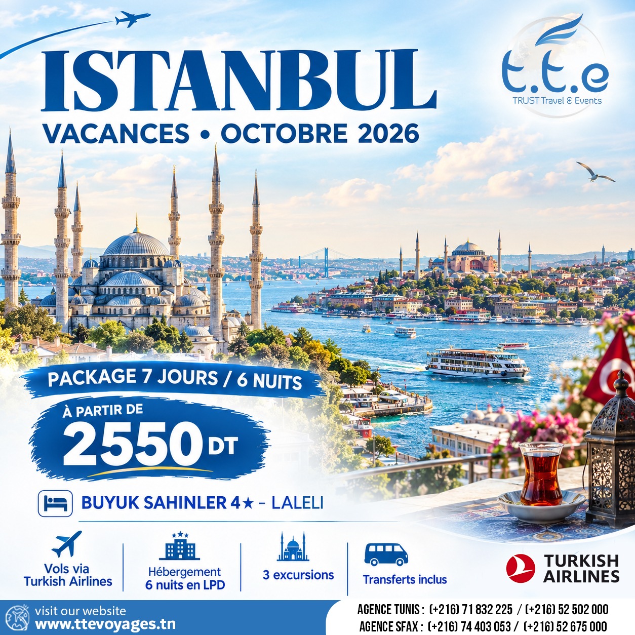 Istanbul Vacance Octobre 2026